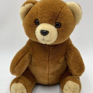 Logo Bear Plush 8" Pot Belly Brown 1992 Stuffed Animal Toy